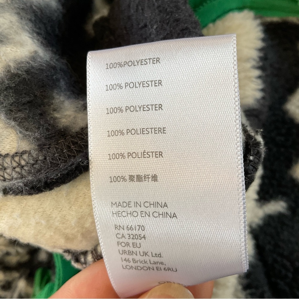 Urban Outfitters Stormi Jacket Women’s M Black/Green Animal Print Full Zip Up - Picture 9 of 13